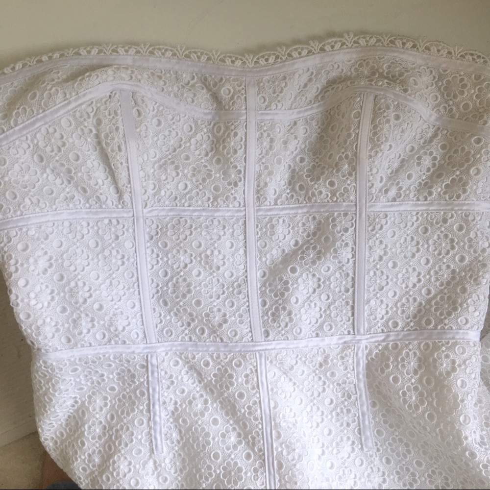 Jill Stuart 8 Strapless Corset Lace Prairie Dress Weddings July 4th - Picture 6 of 8